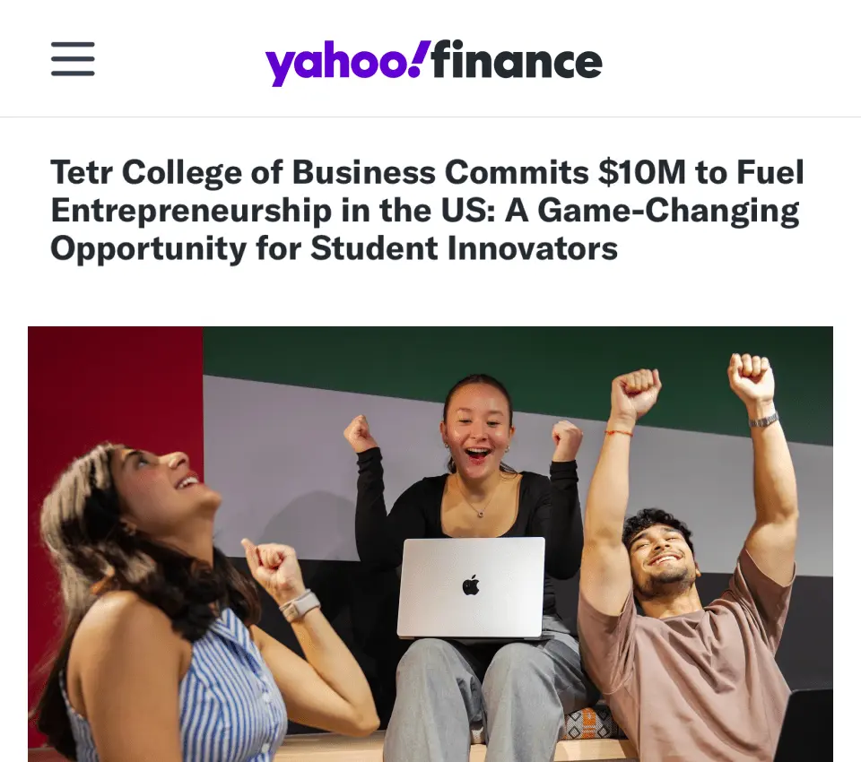 Tetr College of Business Commits $10M to Fuel Entrepreneurship in the US