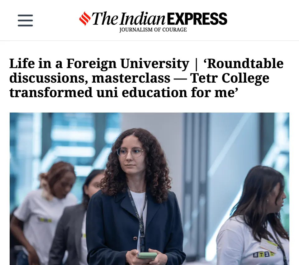 Student shares experience of transformative global education at Tetr College – Indian Express article
