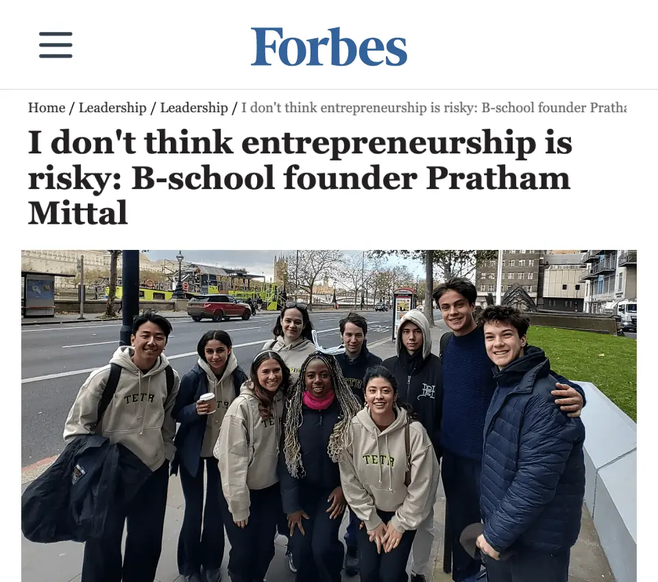 Pratham Mittal featured in Forbes India